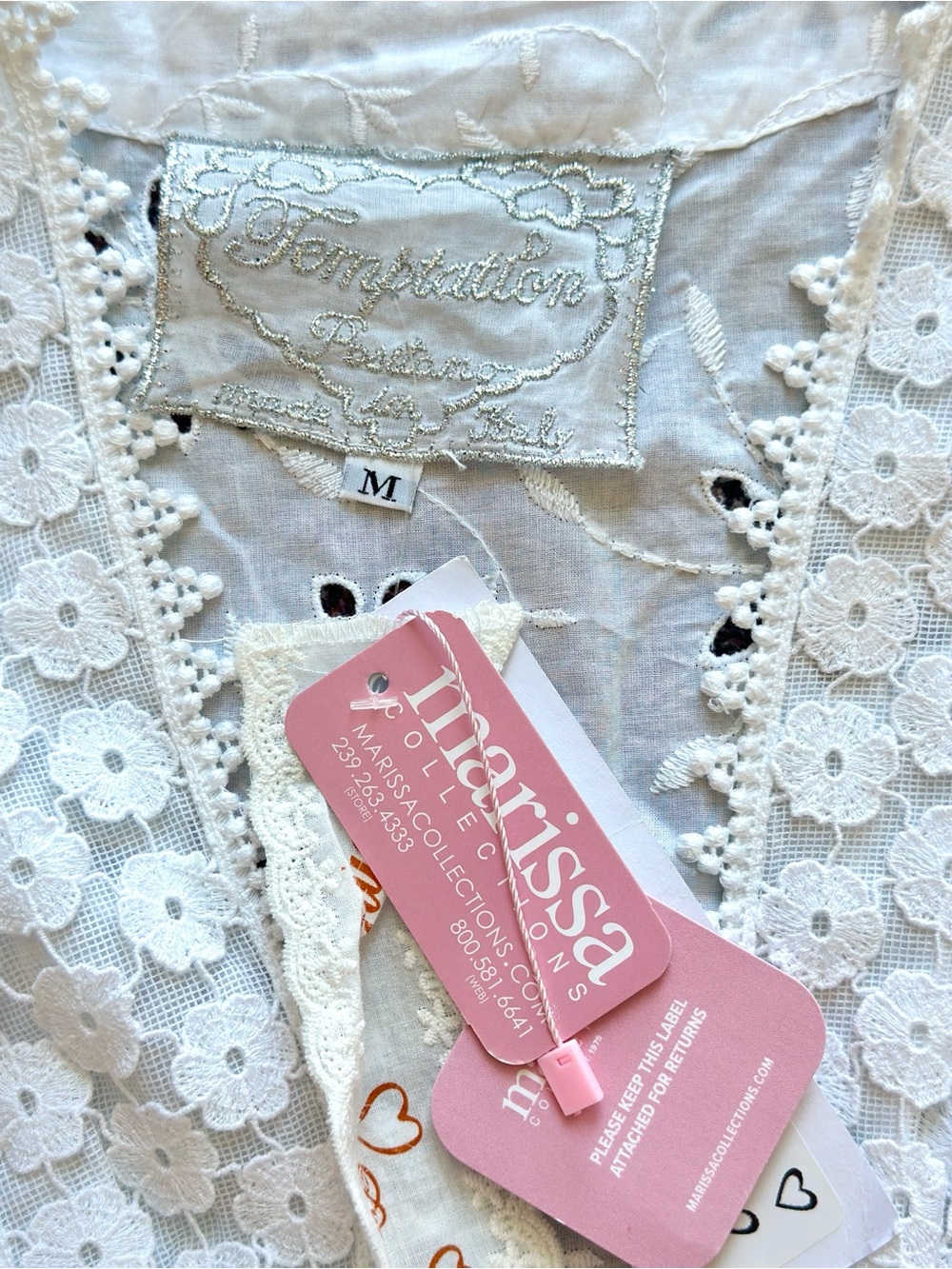 NWT Temptations Positano White Eyelet Maxi Dress Medium Resortwear Designer - Picture 5 of 7